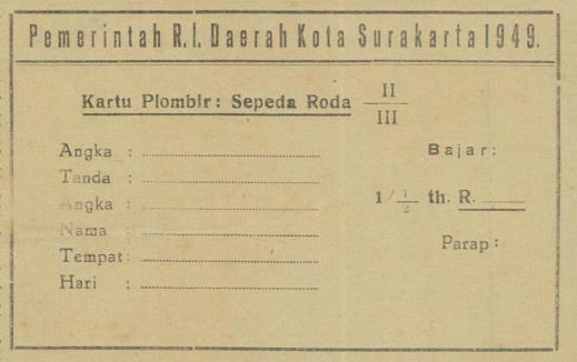 Afb. 6 Brief met een verticaal paartje van de Surakarta zegel en een strip van 5 van de 40 cent uit de serie ter herdenking van één jaar onafhankelijkheid, afstempeling Klaten 16.12.49.