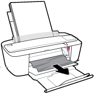 d. Verwijder het vastgelopen papier. e. Sluit de toegangsklep voor de cartridges. 3. Druk op de knop Stroomvoorziening ( ) om de printer in te schakelen.