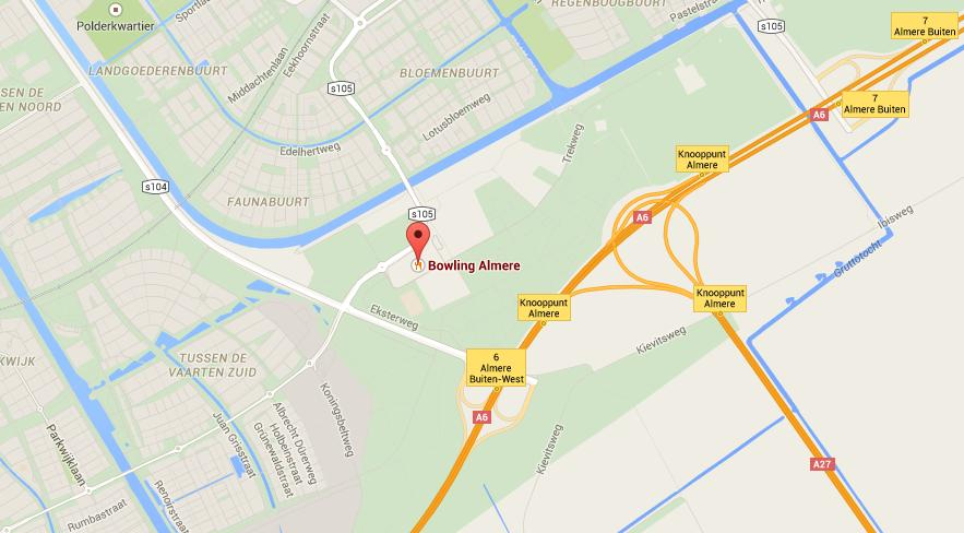 Locatie Bowling Almere beschikt over 24 banen, gratis parkeergelegenheid en een lift om in de bowling te komen.