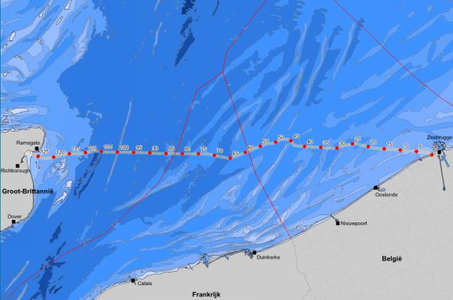 Pagina 29 Vergunningsaanvraag Nemo Link 11/005405 4.2.2 Ruimtelijke situering van het project De ligging van de HVDC interconnector tussen Groot-Brittannië en België wordt weergegeven in onderstaande figuur.
