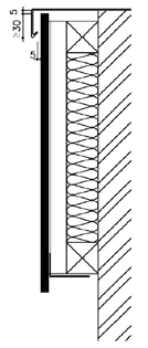 DAKRAND OF GEVELDELEN Voor dakrandbekleding kunnen ETERNIT Cedral Board voorgezaagde stroken op uitgelijnde draaglatten worden bevestigd mits ventilatie wordt verzekerd door het gebruik van verticale
