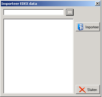 Klik op "..." om naar de directory te bladeren waar de EDEX-bestanden zich bevinden. U heeft de bestanden Edexll, Edexlg, Edexlk en Edexgr nodig. Selecteer de juiste directory en dubbelklik hierop.