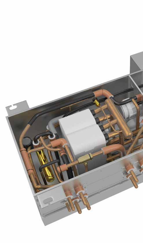 HYBRID BC-CONTROLLER Het innovatieve hart De Hybrid BC-controller verbindt de buitenunit met de binnenunits en maakt warmte-uitwisseling mogelijk tussen koelmiddel in het buitencircuit en water in