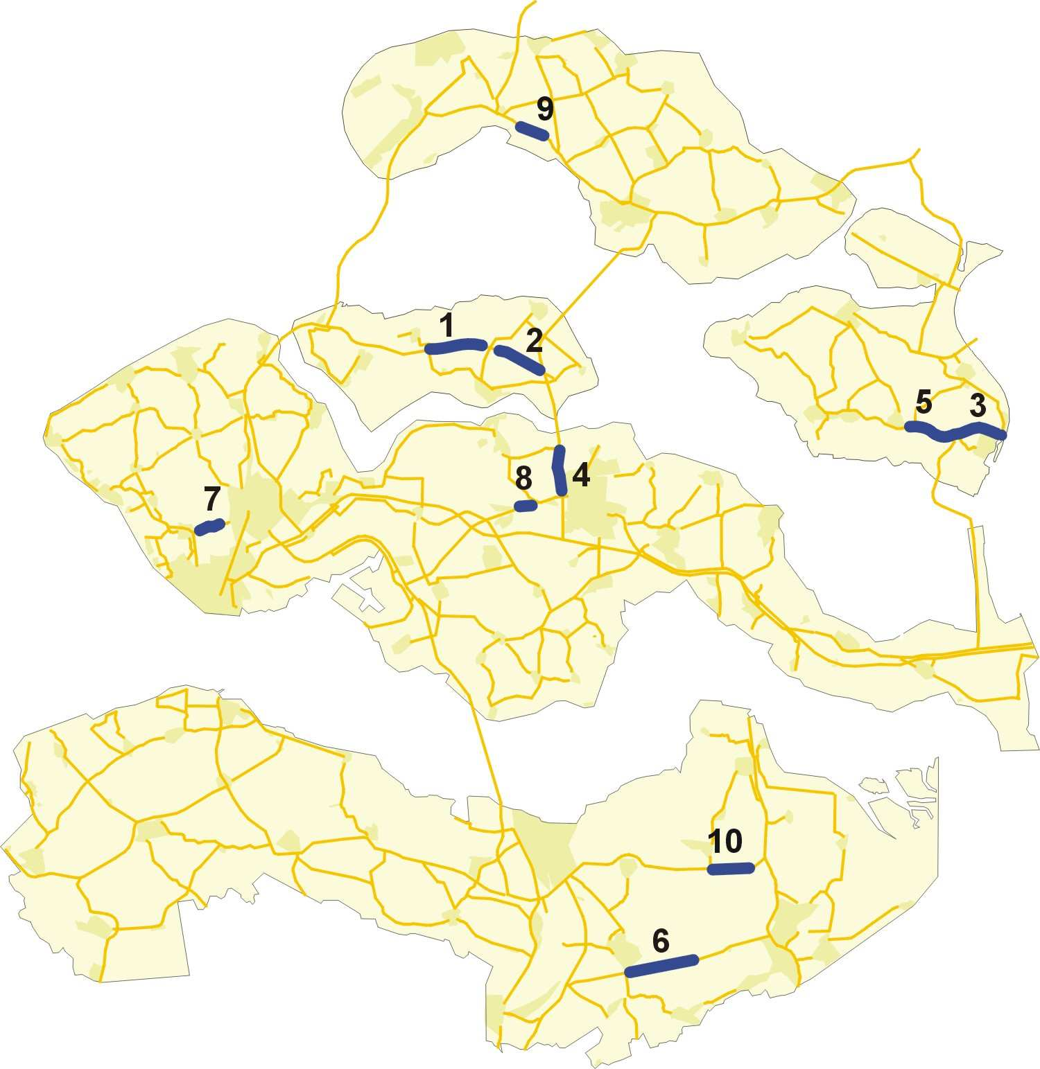 3.2 Effecten/resultaten inhaalverboden Om de effecten van de inhaalverboden te bepalen worden metingen verricht op 10 locaties.