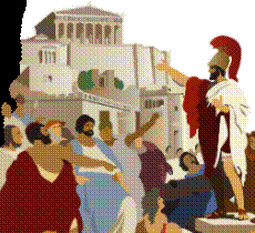 Stap2: Ontstaan Democratie Bestudeer nu het onderdeel: Ontstaan Democratie Ontstaan Democratie De democratie als bestuur van een land komen we voor het eerst tegen bij de Grieken in Athene.
