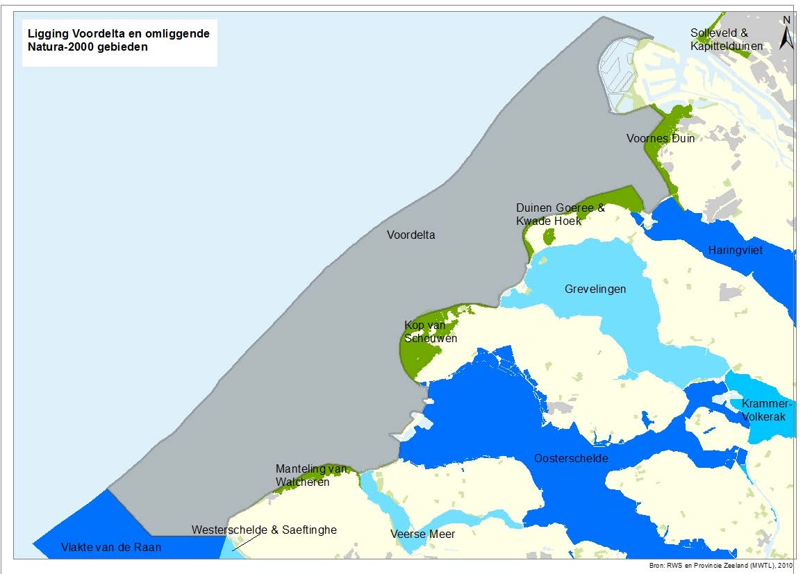 Natura 2000 Beheerplan Voordelta 2015-2021 september 2015 In hetzelfde wijzigingsbesluit is Maasvlakte 2 buiten de begrenzing van het Natura 2000-gebied komen te liggen.