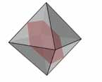 zie je in rood twee piramides die samen een derde van het volume innemen. Het grondvlak van ieder van deze piramides is een zijvlak van de kubus.