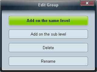 Groepen beheren Groepen maken Door groepen te maken kunt u lijsten met sets beheren per groep. Een naam van een groep kan niet twee keer worden gebruikt.