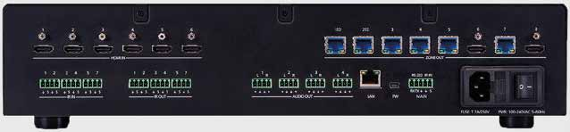 UHD-PRO3 Matrix Switchers HDMI inputs - HDBaseT outputs - Dual distance - HDBaseT uitgangen met AV, control en voeding over 1 enkele cat-kabel - HDMI uitgangen met onafhankelijk instelbare mirror of