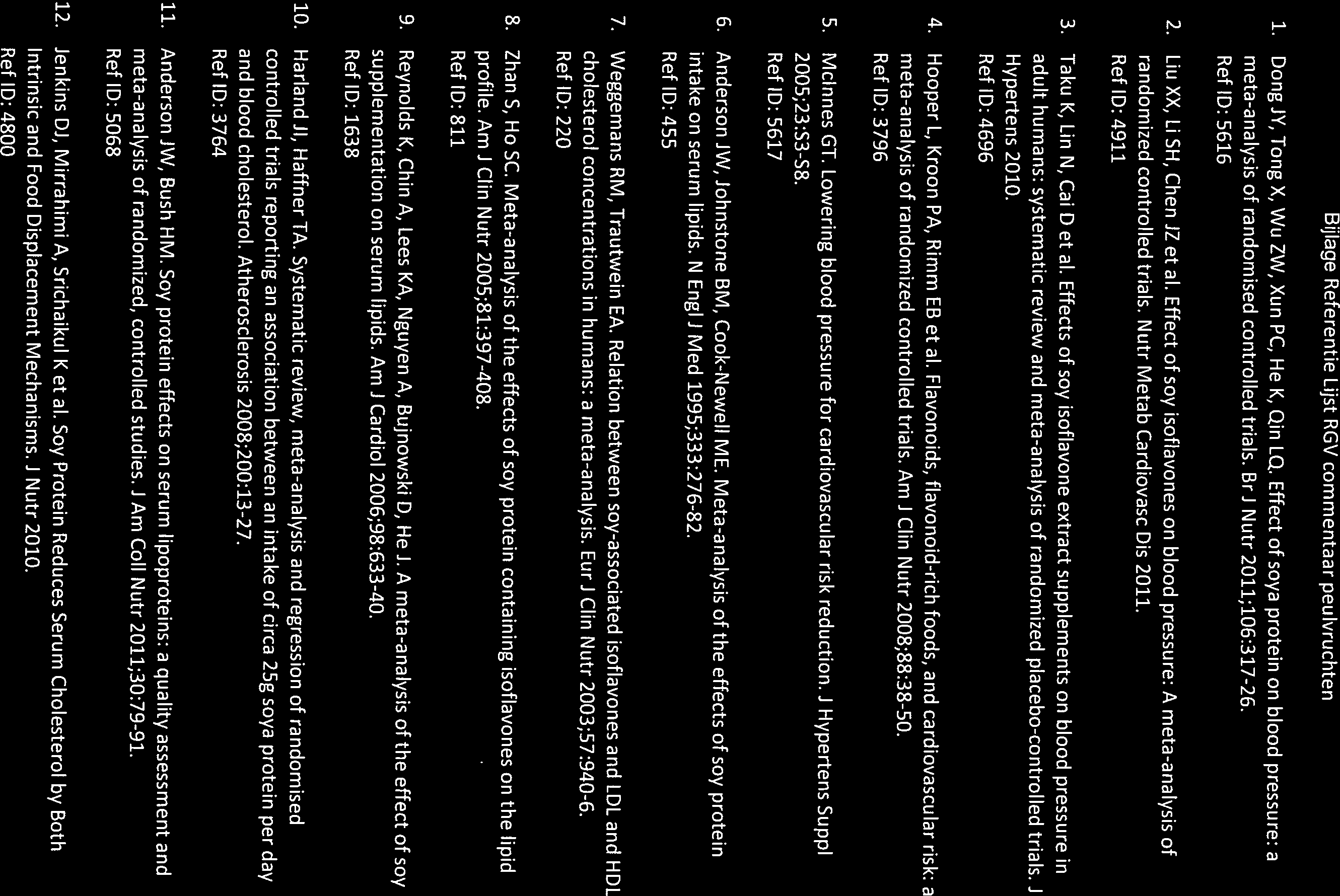 Ref ID: 5616 Ref ID: 4911 meta-analysis of randomised controlled trials. Br i Nutr 2011;106:317-26. randomized controlled trials. Nutr Metab Cardiovasc Dis 2011. 2. Liu XX, Li SH, Chen JZ et al.