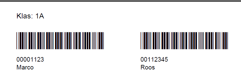 Barcodes Onderaan in de navigatie vindt u de optie Barcodes printen. Via deze optie kunt u barcodes afdrukken die gebruikt kunnen worden in het magazijn programma.
