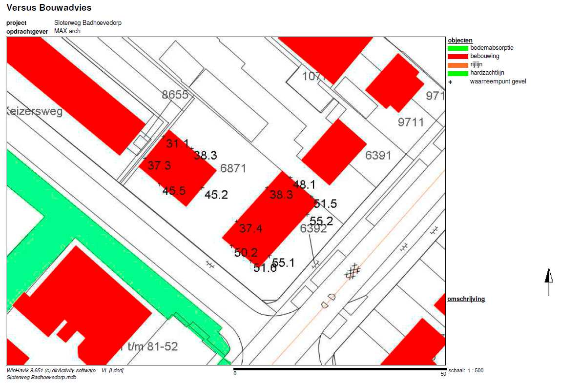 BIJLAGE 4: Plot rekenmodel Sloterweg (Lden excl.