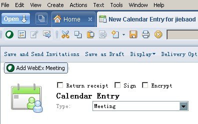 Een vergadering instellen met Lotus Notes Een vergadering plannen Procedure Stap 1 Selecteer Een vergadering plannen in uw Lotus Notes-agenda en voeg de gegevens over de vergadering toe.