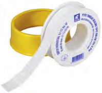 PTFE-Tape DIN-EN PTFE-tape voor het afdichten van metalen en kunststof schroefdraadverbindingen bij o.a. (drink)water- en CV-installaties.