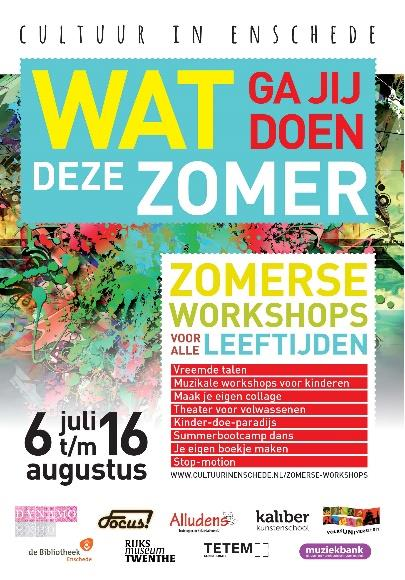 Zomeraanbod - programma week 28 4 juli t/m 12 juli Deze week: activiteit: Workshop boekje maken door: Dynamo Expo leeftijd: van 14 99 jaar activiteit: Speelse muzikale workshop door: Kaliber