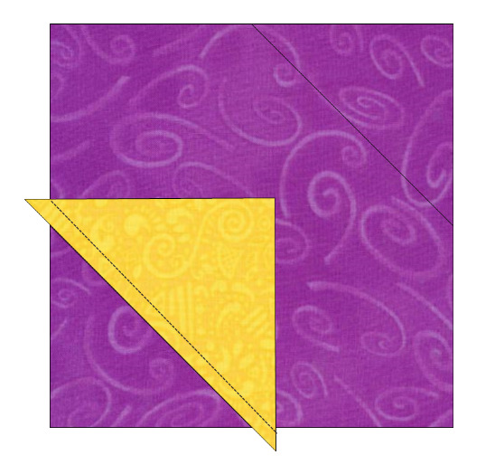 31 Werkwijze voor de quilts met twee driehoeken op ieder blok: Werkwijze: Maten: quilt: 137 x 197 cm blokken: 15 x 15 cm rand: 15 cm breed Materiaal: 1,1 m breed restanten stof voor de blokken 0,5 m