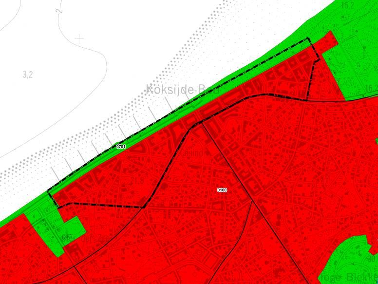 RUIMTELIJKE CONTEXT 2.3 Situering van het RUP binnen de planningscontext 2.3.1 Gewestplan Veurne-Westkust Koksijde is opgenomen in het gewestplan Veurne-Westkust vastgelegd in het K.B. van 06.12.