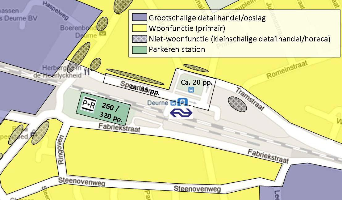 3. Toekomstige situatie, parkeren aan de zuidzijde Aan de noordzijde van het station, Stationsplein en Spoorlaan, komen parkeerplaatsen voor bewoners en aanwezige bedrijven.