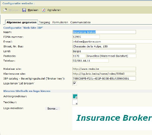 1 Configuratie BRIO4YOU Om toegang te verlenen tot de gegevens van uw database, moet u de klantenzone in uw BRIO4YOU-pakket instellen.