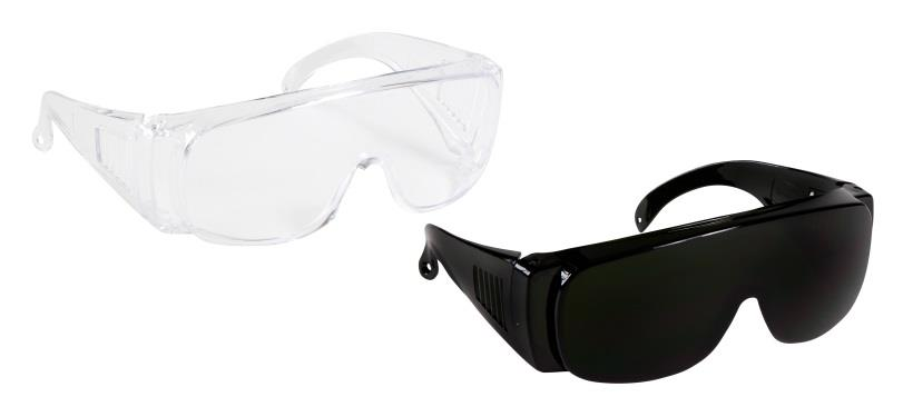 Weldsafe Veiligheidsbrillen Visitor Bezoekersbril verkrijgbaar in blank en Irkleur 5. Lens vervaardigd uit 1 stuk Policarbonaat en past op bijna alle gezichtscontouren.