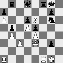 24.Txd5± 24 Tf5 25.h4 Dh6+ 26.Dxh6 gxh6 27.Te5 Tf4 28.Te3 Kg7 29.g3 Tfc4 30.Td2 Kf6 31.Pe5 T4c7 32.Tf2+ Ke7 33.Tf7+ Kd6 34.Te2 ¹34.Pxd7 Txd7 35.Tf6± 34 Lb5 35.Txc7 Txc7 36.Te1 Tg7 37.g4 Le8 38.