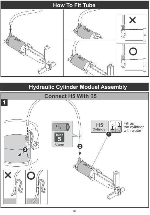 Hoe de slang bevestigen Montage hydraulische
