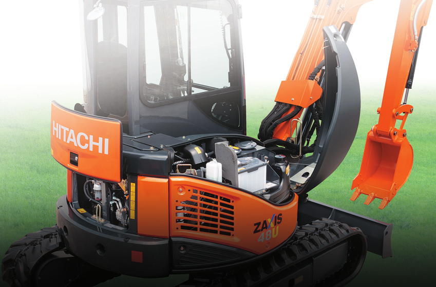 Gemakkelijk in onderhoud en veilig Het ingenieuze ontwerp van Hitachi maakt de controle vooraf eenvoudiger, vergt minder reiniging en vergemakkelijkt het dagelijkse onderhoud.