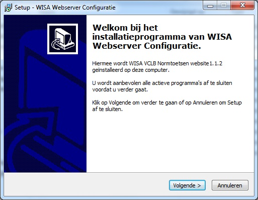 HOOFDSTUK 1. INSTALLATIE WEBSERVER 10 1.3 Installatie WisaWebserver Als de WAMP server volledig geconfigureerd is, kunt u beginnen met de installatie van de WisaWebserver.