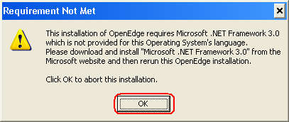 Als je deze melding krijgt : Download en installeer Microsoft.NET Framework 3.5 op http://www.