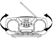 FM / FM-STEREO ONTVANGST - Schakel de BAND keuzeschakelaar naar de FM modus voor MONO ontvangst. - Schakel de BAND keuzeschakelaar naar de FM ST modus voor FM STEREO ontvangst.