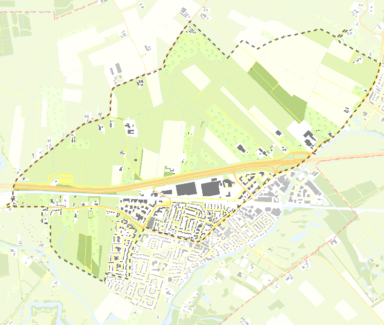 Kaart 1: Topografie plangebied Zeist A12 Bunnik Houten Legenda Grenzen Grens partiele herziening Gemeentegrens Topografie bebouwing water lokale wegen hoofdwegen akkerland grasland bos fruit- of