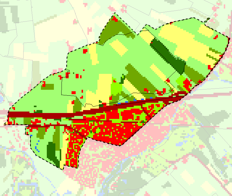 Kaart 4: Landelijk Grondgebruik Nederland Legenda Grens partiele herziening Peilgebieden Agrarisch gras Akkerbouw Boomgaarden en kwekerijen Natuur Water Bebouwd gebied Stedelijk groen Hoofdwegen en