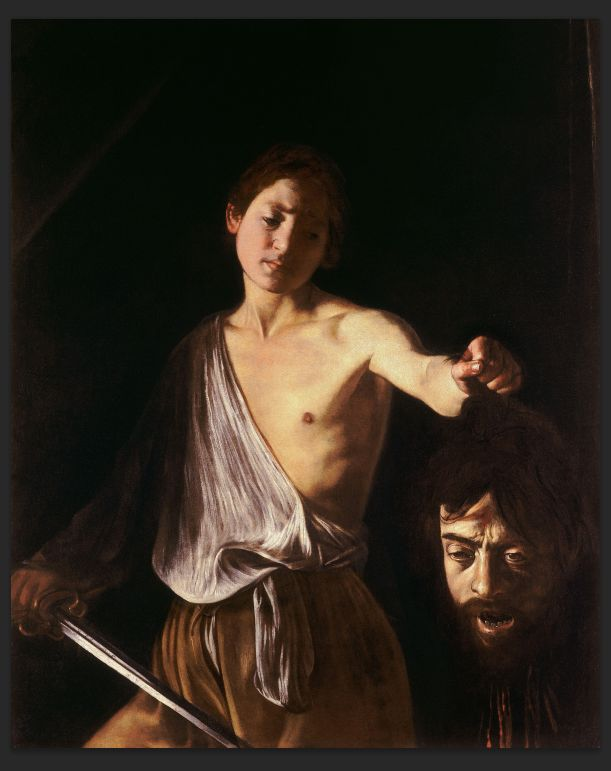 Project portfolio Opdracht 1 Welke kunstenaar spreekt jouw het meest aan? Caravaggio, David with the Head of Goliath, c.