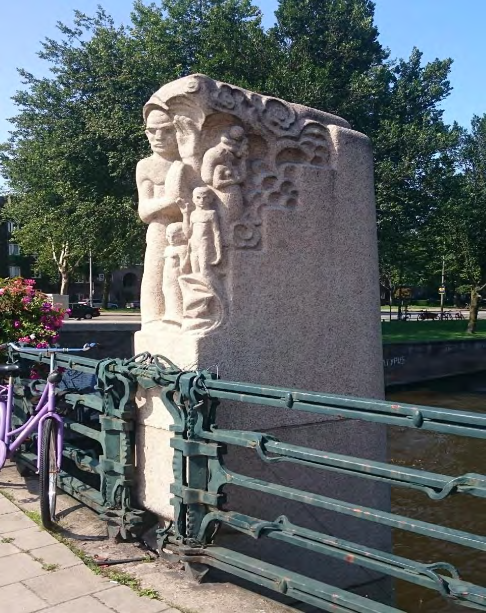 In Amsterdam Zuid, waar alle bruggen zelfs van zijn hand zijn, werkte hij met andere visionaire kunstenaars als Berlage en Hildo Krop aan een utopische woonwijk, waar de brug een belangrijk onderdeel