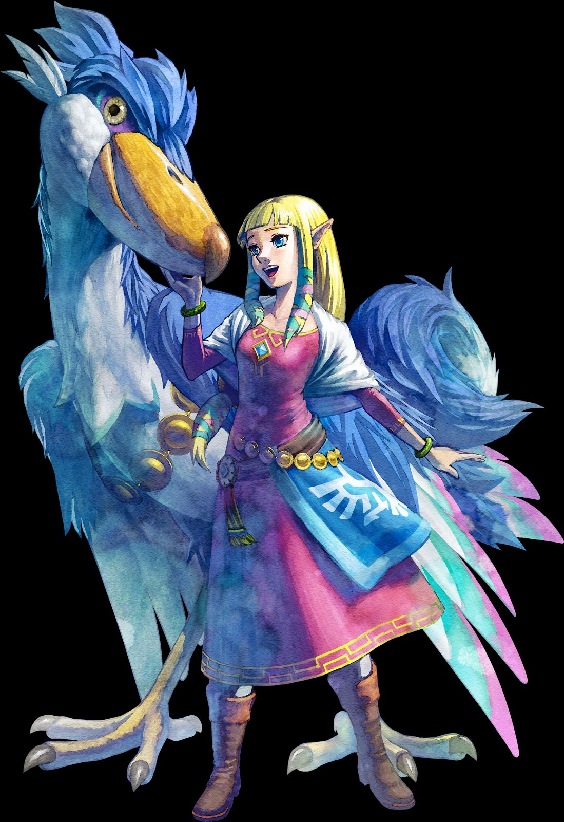 Nieuw karakter en stijl Zelda Skyward sword Final fantasy 14 Zelda is een heel bekend karakter en ik komt in veel verschillende Zelda