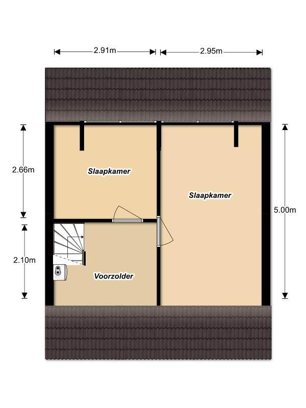 Deze tekening geeft een indicatie van de indeling.