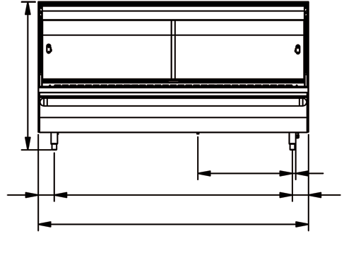 HD Essential HD Premium HD Self-Serve Bediend Zelfbediend 185 1560 Verkrijgbaar met gebogen or rechthoekig glas Spiegelende schuifdeuren achterzijde 181 188 Ø12 259 590 Bedieningspaneel met drie