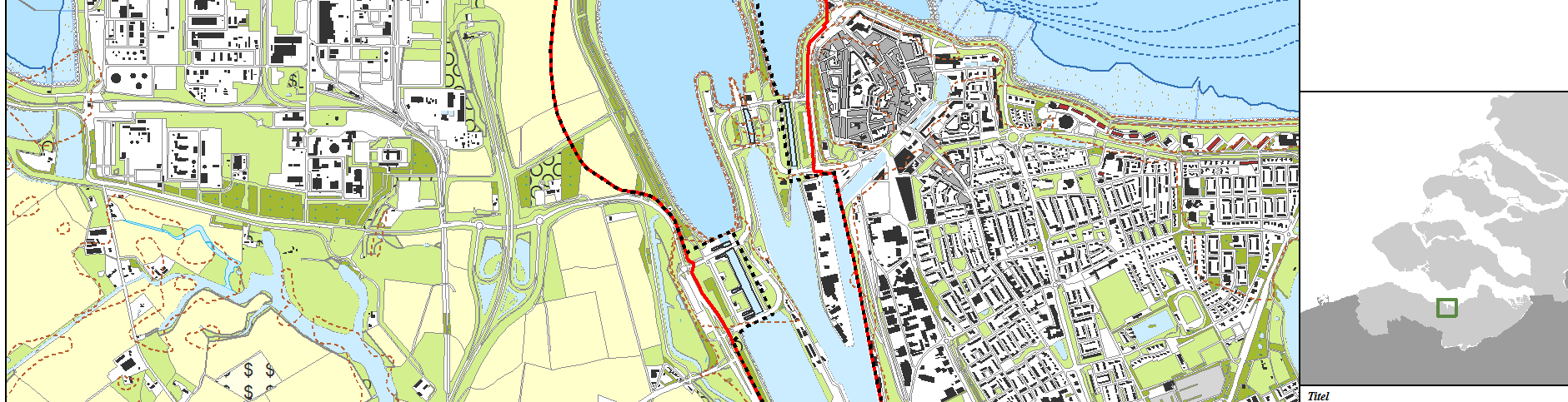 afbeelding 3.1 voor de ligging van het sluizencomplex).