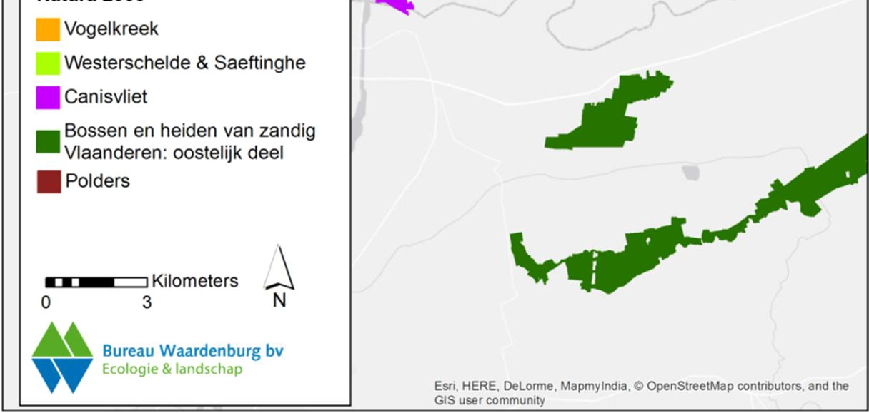 De effecten van de ingreep worden getoetst aan de instandhoudingsdoelen die voor de volgende Natura 2000-gebieden