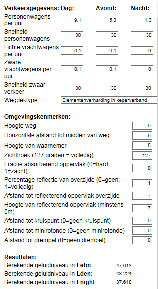 5.3 Wegen met een 30 km/uur regime In het kader van een goede ruimtelijke ordening is inzichtelijk gemaakt, op welke afstand de nieuwbouw minimaal gesitueerd dient te worden om te kunnen voldoen aan