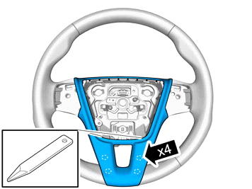 Verwijder de schroef in de bevestiging (1) in de contactrol en plaats deze in positie (2) terug. Draai de stuurwielschroef vast en haal deze aan.