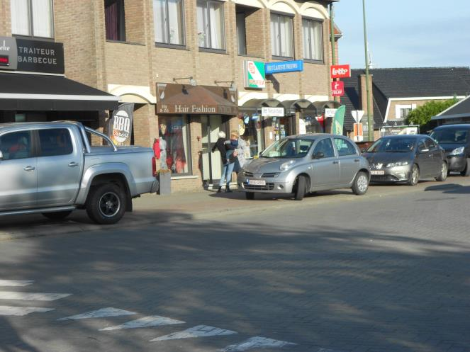 Ter hoogte van de Bollenberg wordt massaal op het fietspad geparkeerd, aan de kant van de handelszaken (zie figuur 4). Dit leidt tot verkeersconflicten. Ook is er een recreatieveld zonevreemd gelegen.