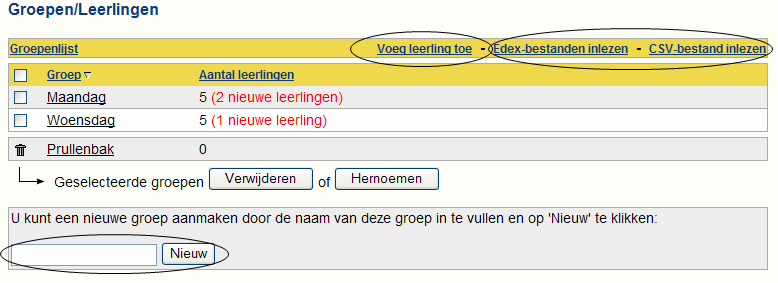 6 4 GROEPEN EN LEERLINGGEGEVENS AANMAKEN IN DE MANAGER Om de resultaten van leerlingen in de TYPE-BASIC Manager te kunnen zien, moeten er