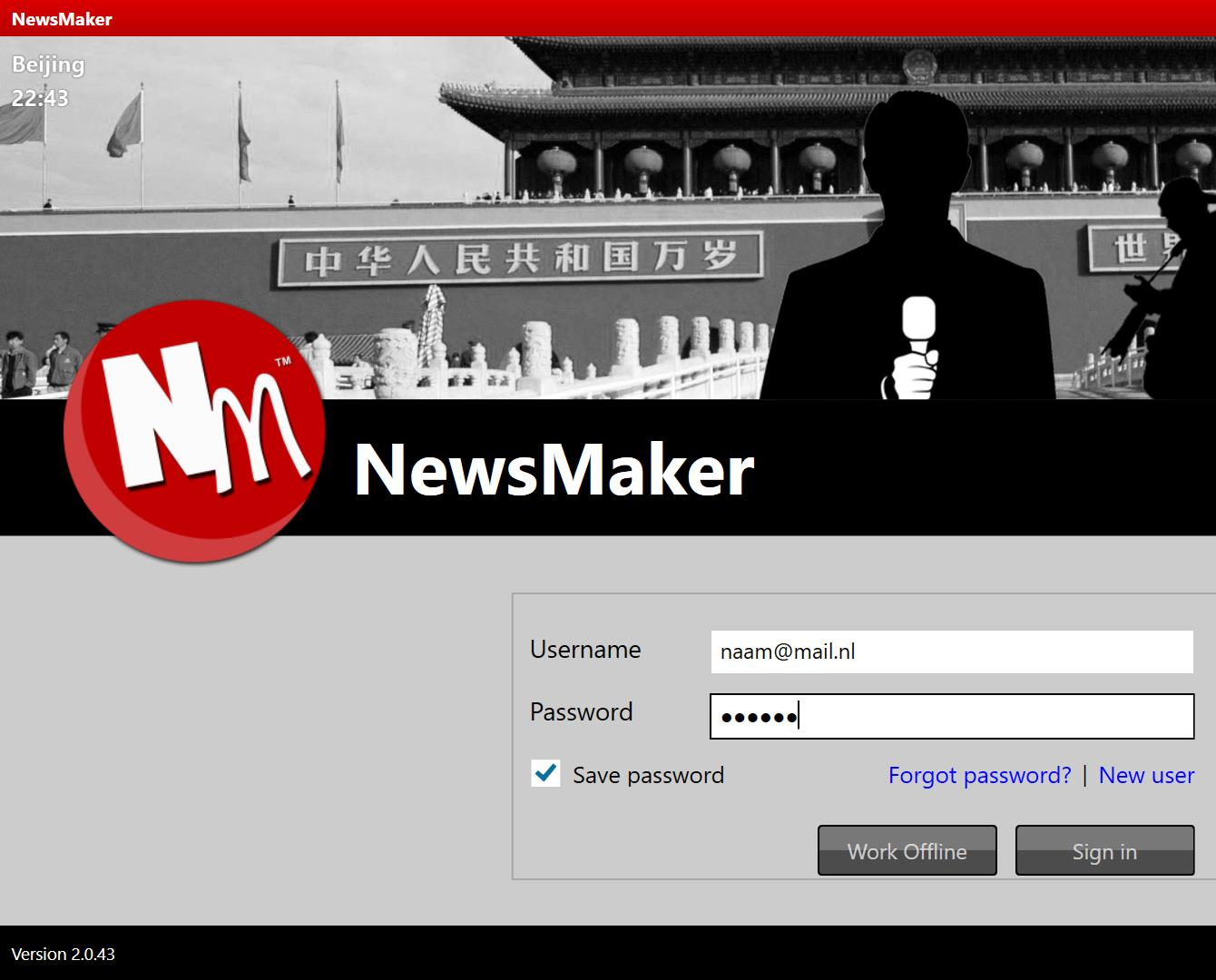 Laten we van start gaan Open NewsMaker op de laptop Registreer jezelf voor een account