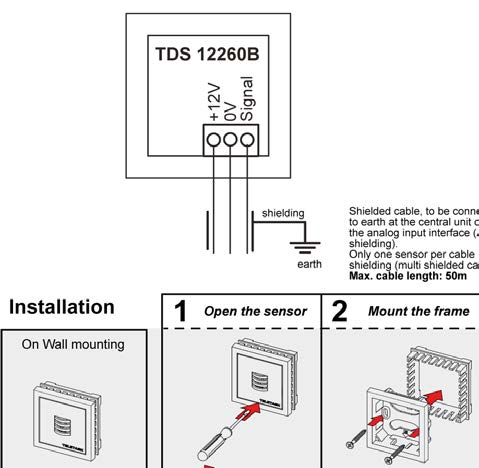 Sensoren AANSLUITSCHEMA, TELETASK,