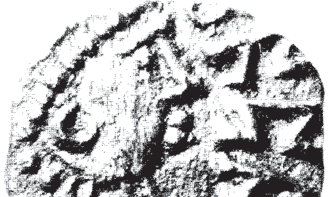 Vroegmiddeleeuwse sceatta, gevonden de kruising 44. Foto Kon. Penningkabinet.