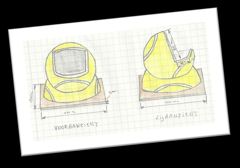 2. Realisatietekening of definitief ontwerp (DO) Maak van je gekozen conceptschets nu een betere tekening.