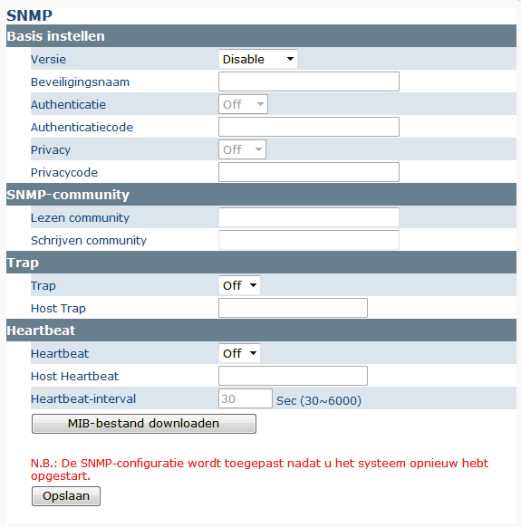 SNMP Opmerkingen: Wanneer u het hulpmiddel Illustra Connect gebruikt om de camera te vinden, moet de PC die dat hulpmiddel draait zijn tijdklok synchroniseren met de camera om een succesvolle