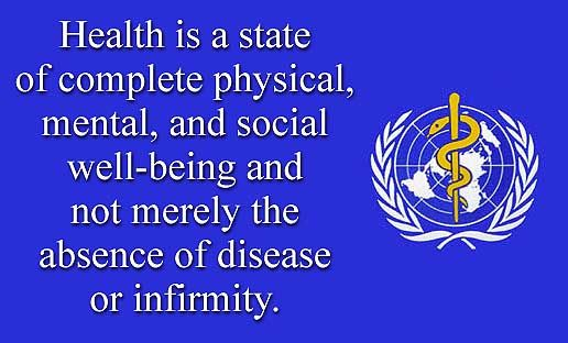Gezondheid Definitie WHO (1946) Gezondheid is een toestand van volledig fysiek,