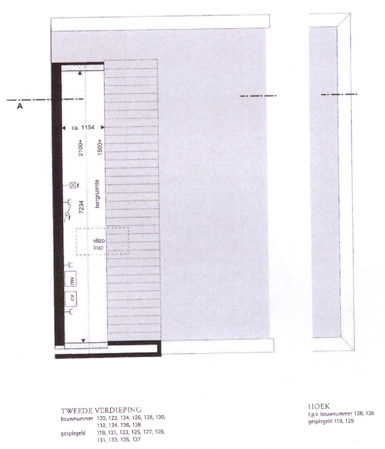 Plattegrond bergzolder